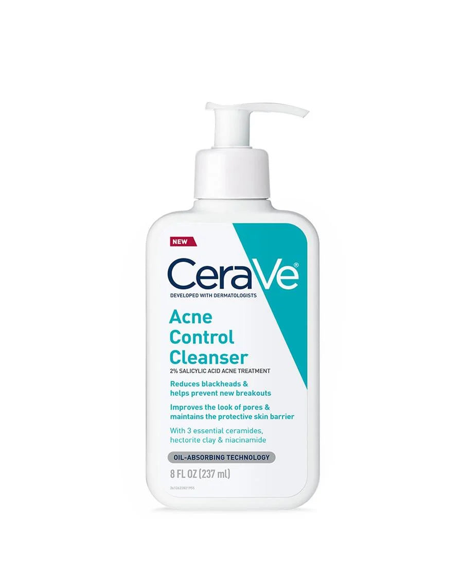 CeraVe Acne Control Cleanser 237ml – 2% Salicylic Acid Face Wash (USA)