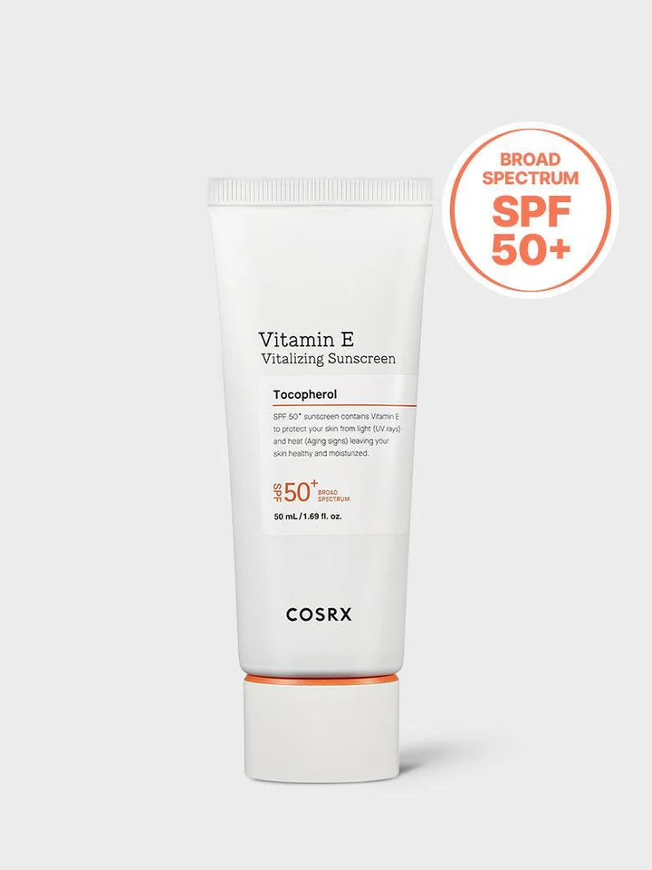 COSRX Vitamin E Vitalizing Sunscreen SPF50+ PA+++ – Broad Spectrum UV Protection (50ml)