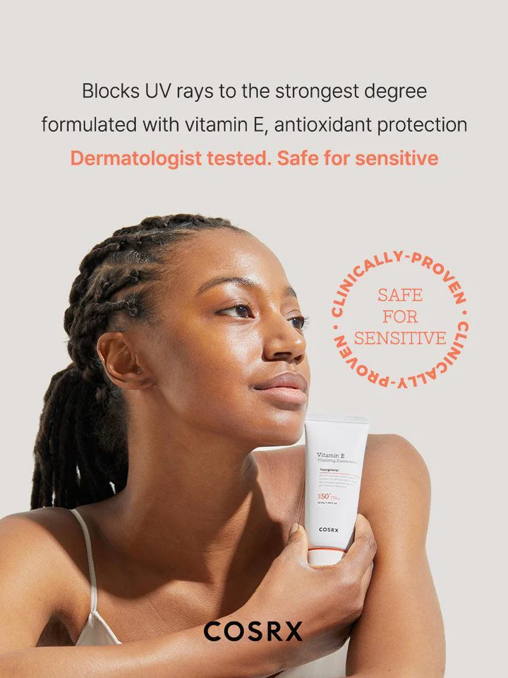 COSRX Vitamin E Vitalizing Sunscreen SPF50+ PA+++ – Broad Spectrum UV Protection (50ml)
